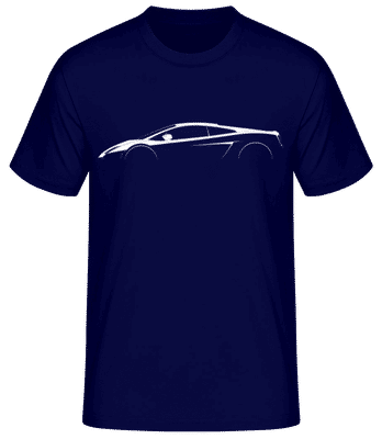'Lamborghini Gallardo LP560' Silhouette  - Pánske basic tričko - Namornícka modrá - Predné