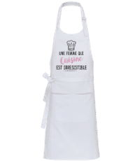 Une Femme Qui Cuisine - Tablier professionnel - Blanc - Devant