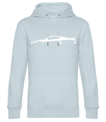 'Chevrolet Corvette C8 St.' Silhouette - Men’s Standard Hoodie - Light blue - Front