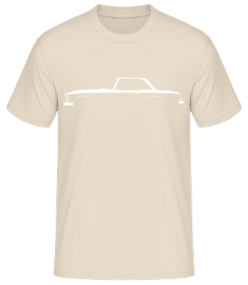 'Mercedes-Benz SL Hard. W113' Silhouette - Men's Basic T-Shirt - Cream - Front