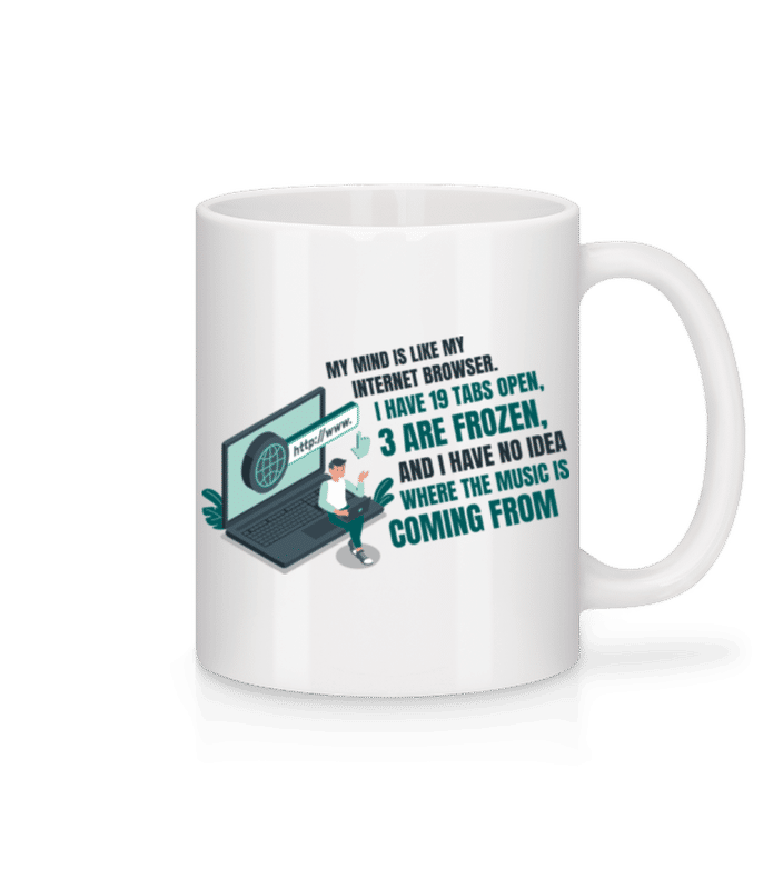 Vorschau: My Mind Like My Internet Browser - Tasse - Weiß - Vorne