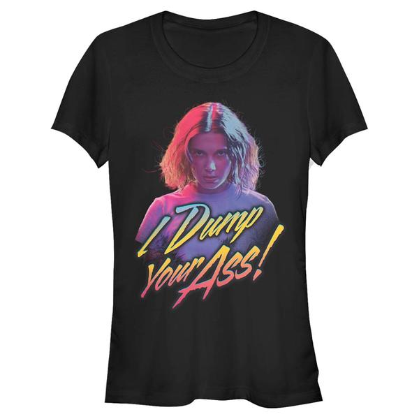 Aperçu: Netflix - Stranger Things - Eleven Dump You - Femme T-shirt - Noir - Devant