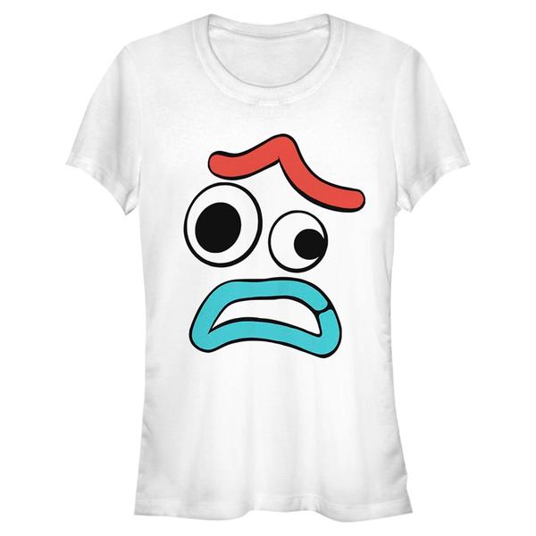 Aperçu: Pixar - Toy Story - Fourchette Big Face Scared - Femme T-shirt - Blanc - Devant