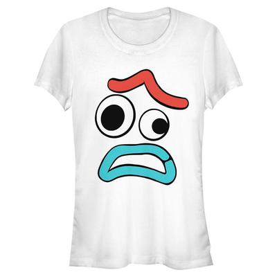 Pixar - Toy Story - Fourchette Big Face Scared - Femme T-shirt - Blanc - Devant