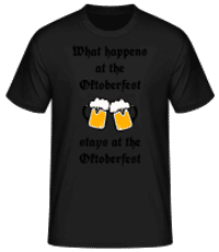 What Happens At Oktoberfest - Men's Basic T-Shirt - Black - Front
