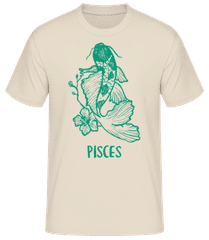 Scribble Style Zodiac Sign Pisces · Men's Basic T-Shirt