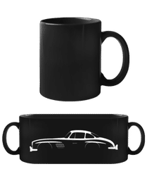 'Mercedes 300 SL Gullwing' Silhouette · Taza negra