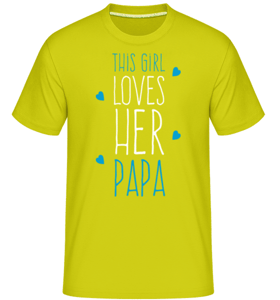 Preview: This Girl Loves Her Papa -  Shirtinator Men's T-Shirt - Lime - Front