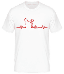 Heartbeat Cat · Camiseta para hombre B&C