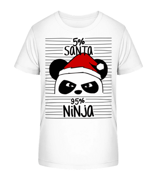 Aperçu: Santa Ninja Panda - T-shirt bio Enfant Stanley Stella 2.0 - Blanc - Devant