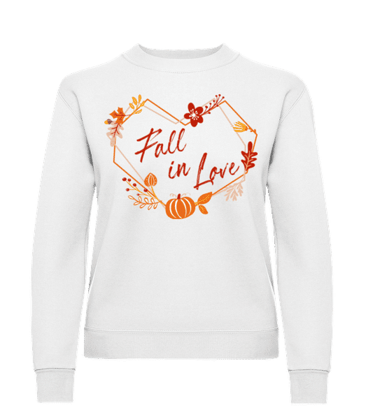 Aperçu:  Fall In Love - Sweatshirt Femme - Blanc - Devant