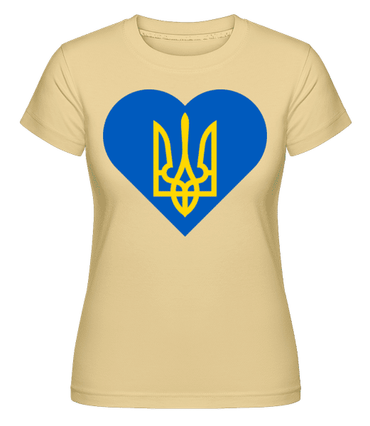Preview: Ukraine Heart -  Shirtinator Women's T-Shirt - Yellow - Front