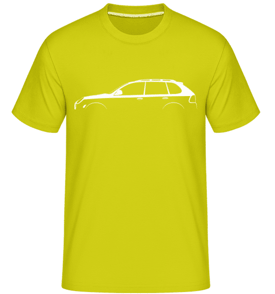 Preview: 'Porsche Cayenne S 955' Silhouette -  Shirtinator Men's T-Shirt - Lime - Front