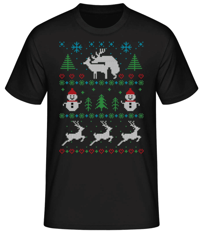 Náhled: Joy Deer - Pánské basic tričko - Černá - Napřed