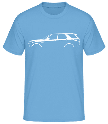 'Land Rover Discovery (2017)' Silhouette - Pánské basic tričko - Světle modrá - Napřed