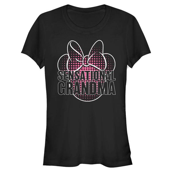 Aperçu: Disney Classics - Mickey Mouse - Minnie Mouse Sensational Grandma - Femme T-shirt - Noir - Devant
