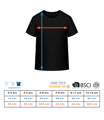 Pixar - Monstruos - Mike Scare For Care - Niños Camiseta - tabla de medidas