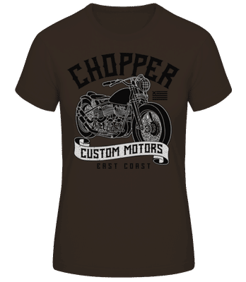 Chopper Custom Motors - Women's Basic T-Shirt - Brown - Front