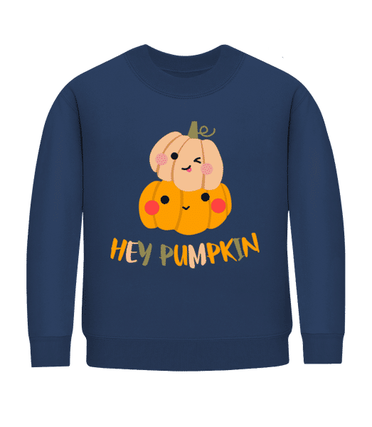Aperçu: Hey Pumpkin - Sweatshirt Enfant - Bleu marine - Devant