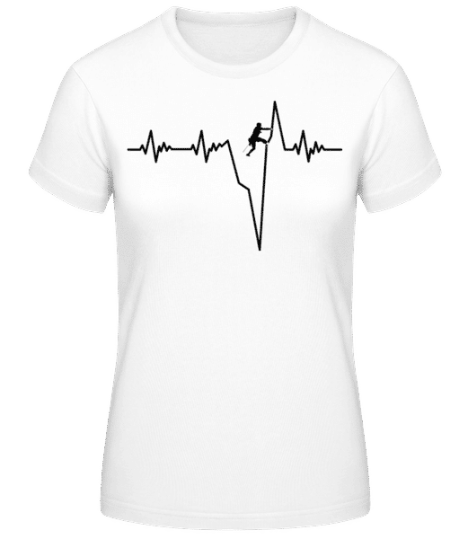 Aperçu: Bouldering Heartbeat - T-shirt standard Femme - Blanc - Devant