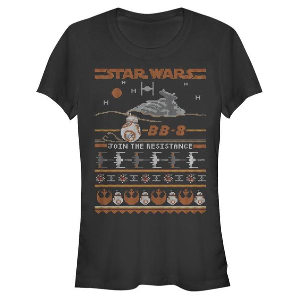 Aperçu: Star Wars - Le Réveil de la Force - BB-8 BB8 Resistance Sweater - Christmas - Femme T-shirt - Noir - Devant