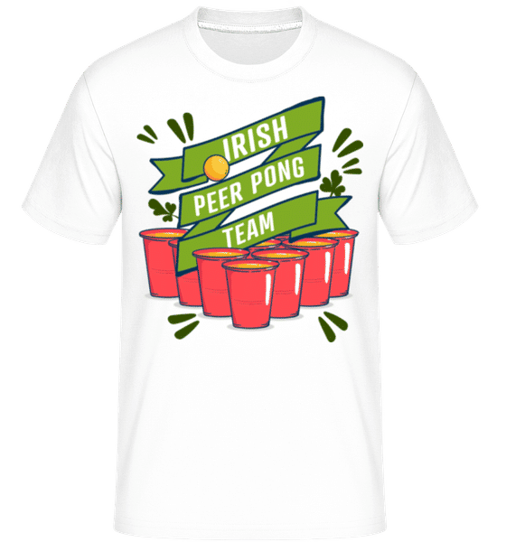 Aperçu: Irish Beer Pong Team -  T-Shirt Shirtinator homme - Blanc - Devant