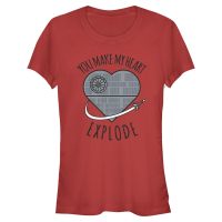 Star Wars - Death Star Heart Explode - Día de San Valentín - Mujeres Camiseta - Rojo - delante