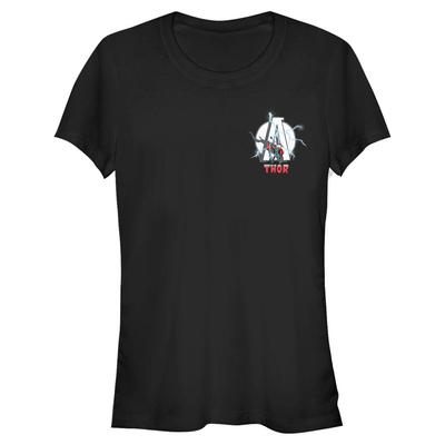 Marvel - Avengers - Thor Badge - Femme T-shirt - Noir - Devant