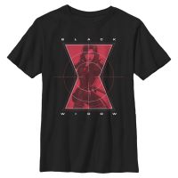Marvel - Black Widow Widow Target - Kinder T-Shirt - Schwarz - Vorne