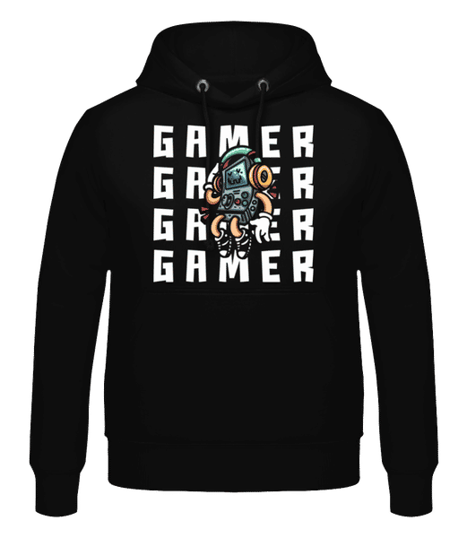 Aperçu: Gamer - Sweat à capuche Homme - Noir - Devant