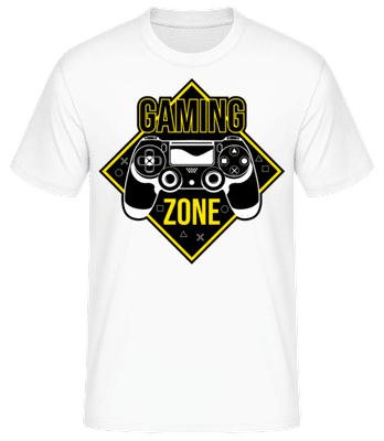Gaming Zone - Pánske basic tričko - Biela - Predné