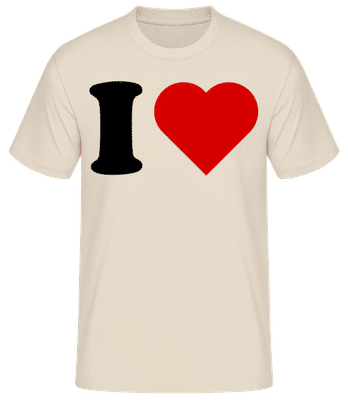 I Love - T-shirt standard Homme - Crème - Devant