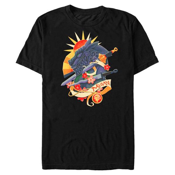 Aperçu: Disney - Mulan - Cri-Kee Great Stone Dragon - Homme T-shirt - Noir - Devant