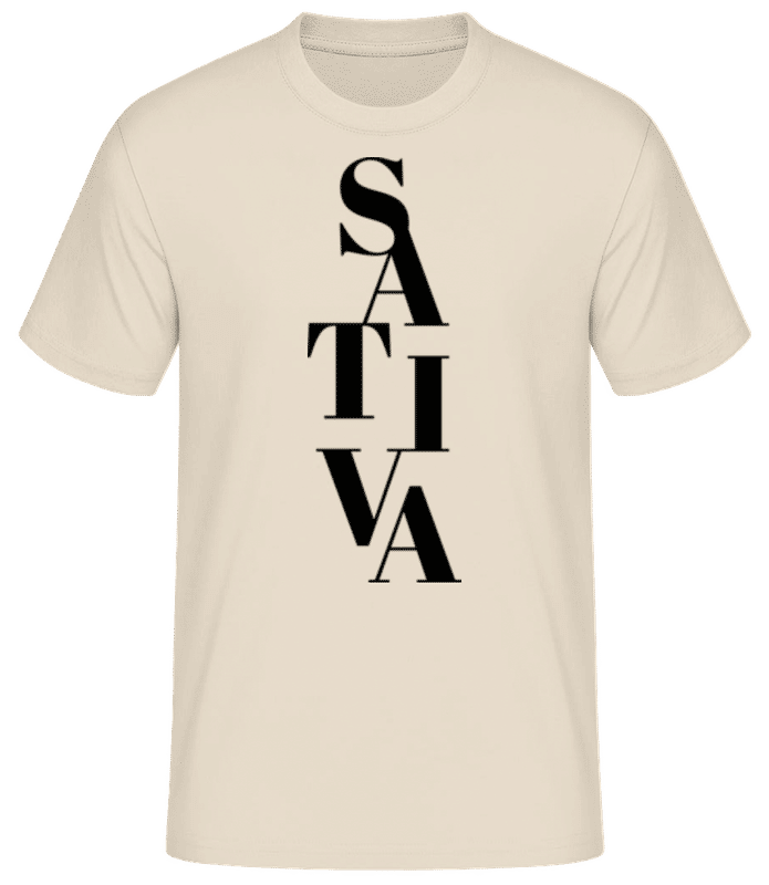 Preview: Cannabis Sativa - Men's Basic T-Shirt - Cream - Front