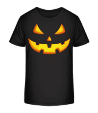 Citrouille Face Mal - T-shirt bio Enfant Stanley Stella 2.0 - Noir - Devant