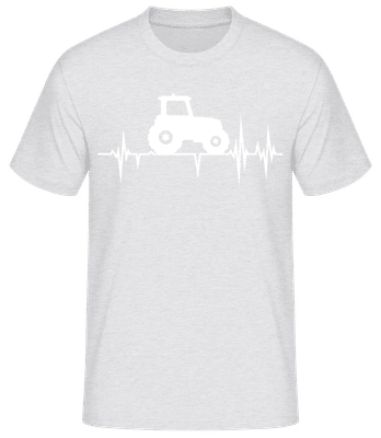 Tractor Heartbeat - Men's Basic T-Shirt - Heather grey - Front