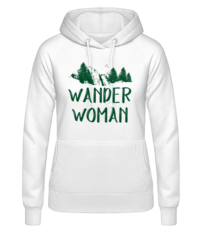 Vorschau: Wander Woman - Frauen Hoodie - Weiß - Vorne