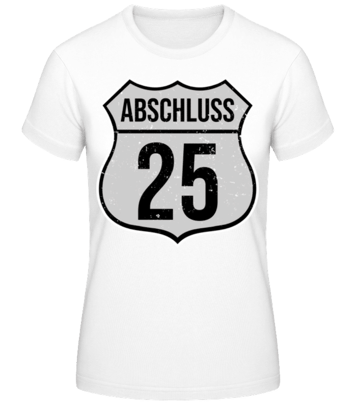 Vorschau: Route 66 Abschluss 2025 - Frauen Basic T-Shirt - Weiß - Vorne