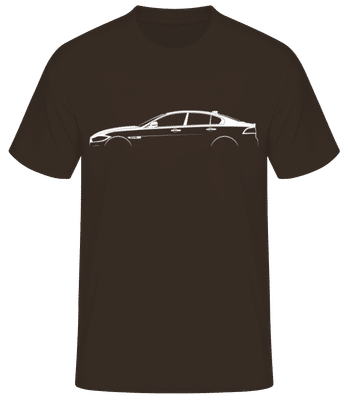 'Jaguar XE' Silhouette - Pánské basic tričko - Hnědá - Napřed