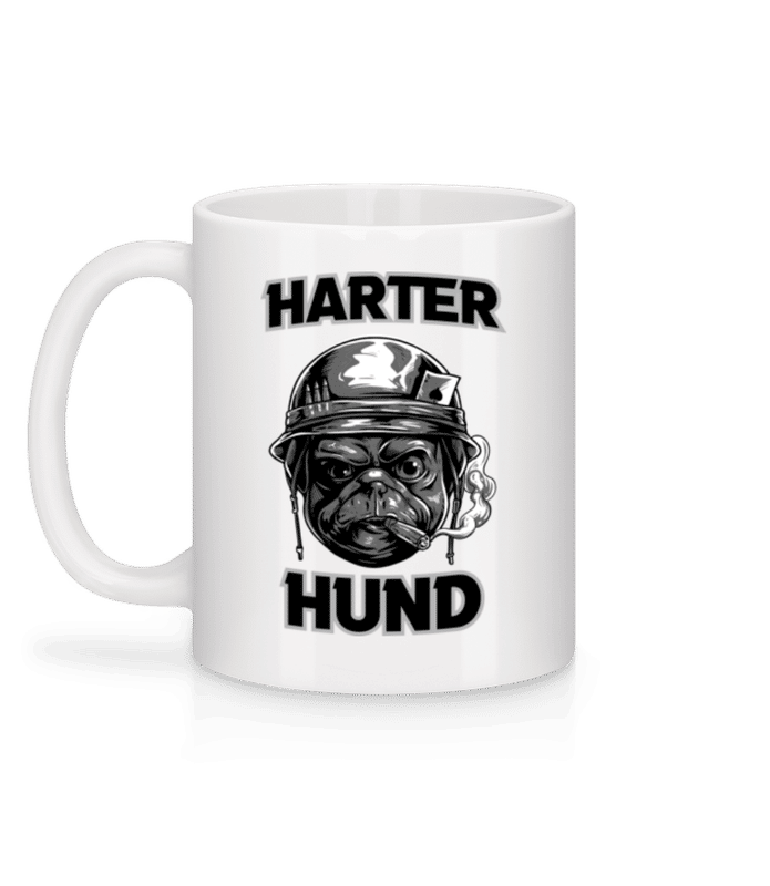 Vorschau: Harter Hund - Tasse - Weiß - Hinten