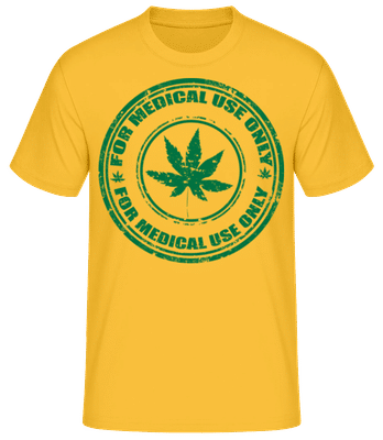 Marijuana Medical Use Only - Camiseta básica para hombre - Amarillo dorado - delante