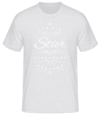 Ich Bin Stier Aszendent Perfekt - Männer Basic T-Shirt - Grau meliert - Vorne