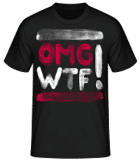 OMG WTF - Men's Basic T-Shirt - Black - Front