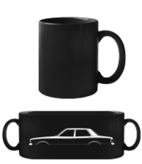 'Ford Cortina Mk IV' Silhouette - Black Mug - Black - Front
