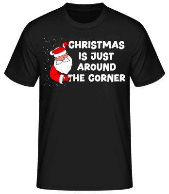 Christmas Around The Corner - Men's Basic T-Shirt - Black - Front
