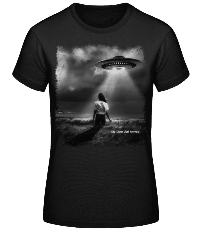 Preview: My 'Uber' Just Arrived - Women's Basic T-Shirt - Black - Front