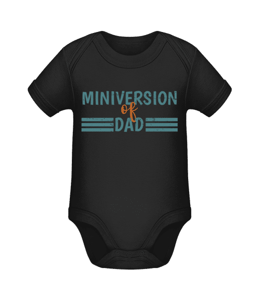Vorschau: Miniversion Of Dad - Baby Bio Strampler - Schwarz - Vorne