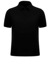 Männer Poloshirt Slim Fit - Schwarz - Vorne