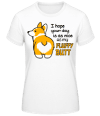 My Fluffy Butt - Camiseta básica de mujer - Blanco - delante
