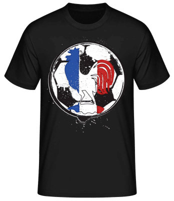 Fußball Frankreich Ball - Männer Basic T-Shirt - Schwarz - Vorne